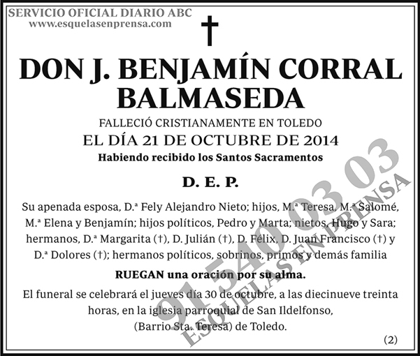J. Benjamín Corral Balmaseda